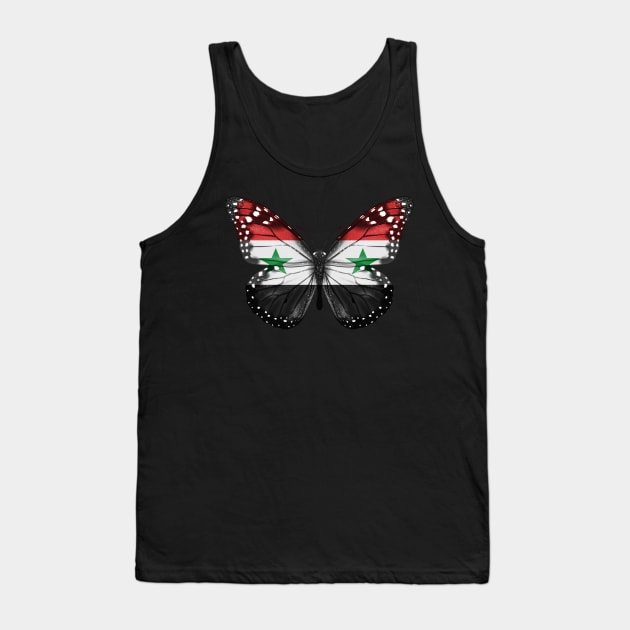 Syrian Flag  Butterfly - Gift for Syrian From Syria Tank Top by Country Flags